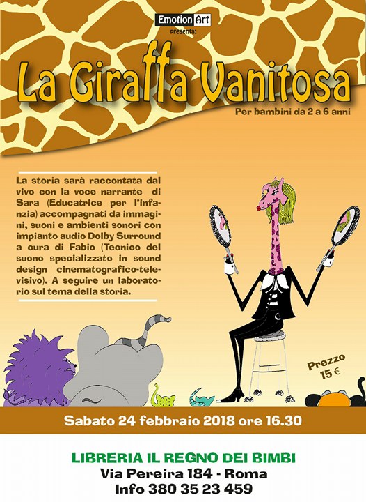 Lettura animata e laboratorio "La giraffa vanitosa"