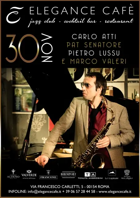 Carlo Atti & Pat Senatore Quartet dal vivo all’Elegance Cafè
