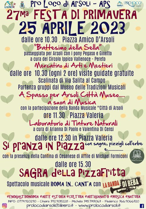 Festa della Primavera e Sagra della Pizzafritta