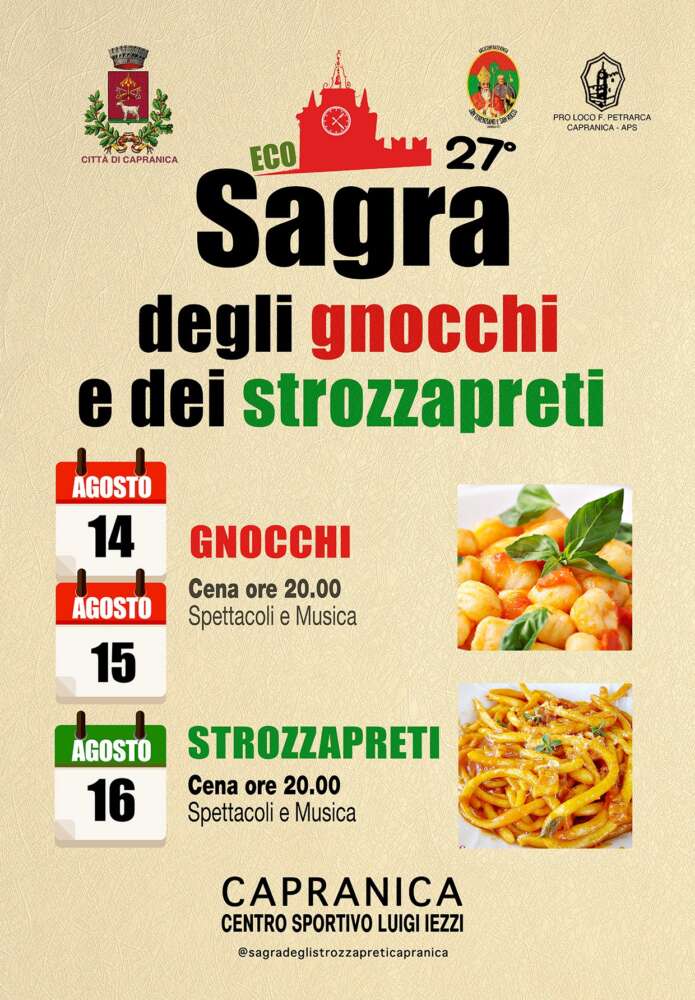 Sagra degli gnocchi e degli strozzapreti