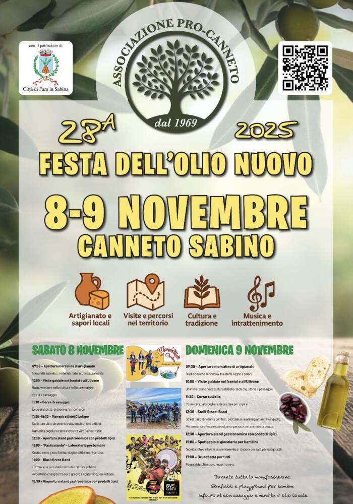 Festa dell'Olio Nuovo a Canneto Sabino