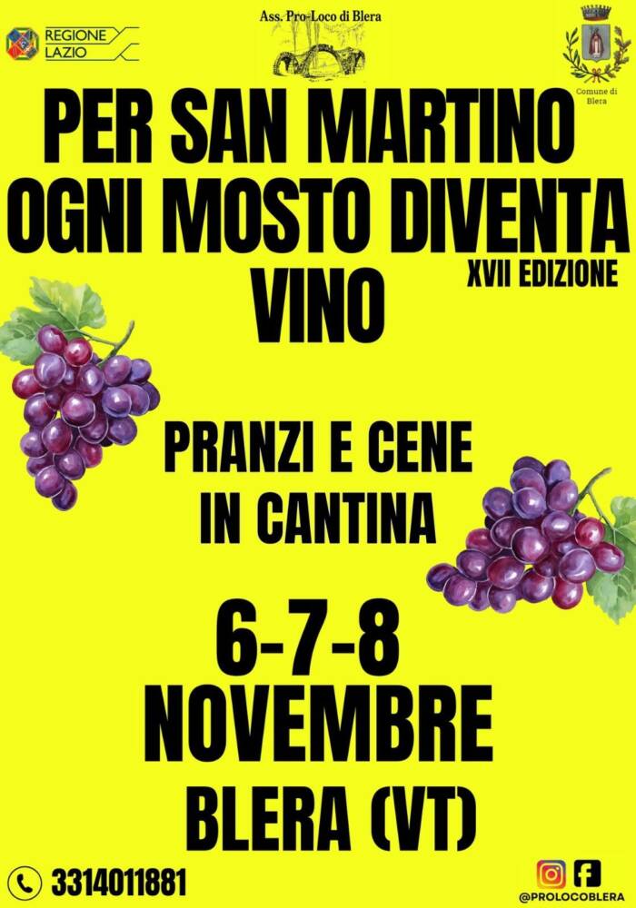 Per San Martino ogni Mosto diventa Vino…