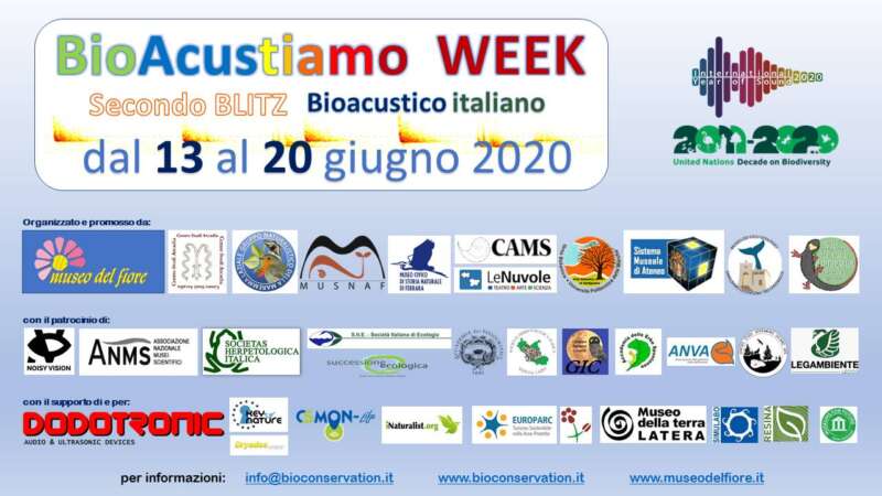 Blitz Bioacustico “BioAcustiamo Week 2020”