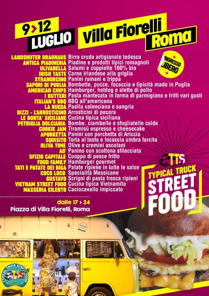 Festival dello Street Food a Villa Fiorelli
