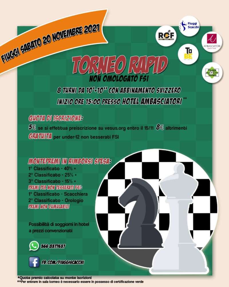 Torneo “Rapid” di scacchi