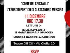 Come dei Cristalli, esordio poetico di Alessandro Messina