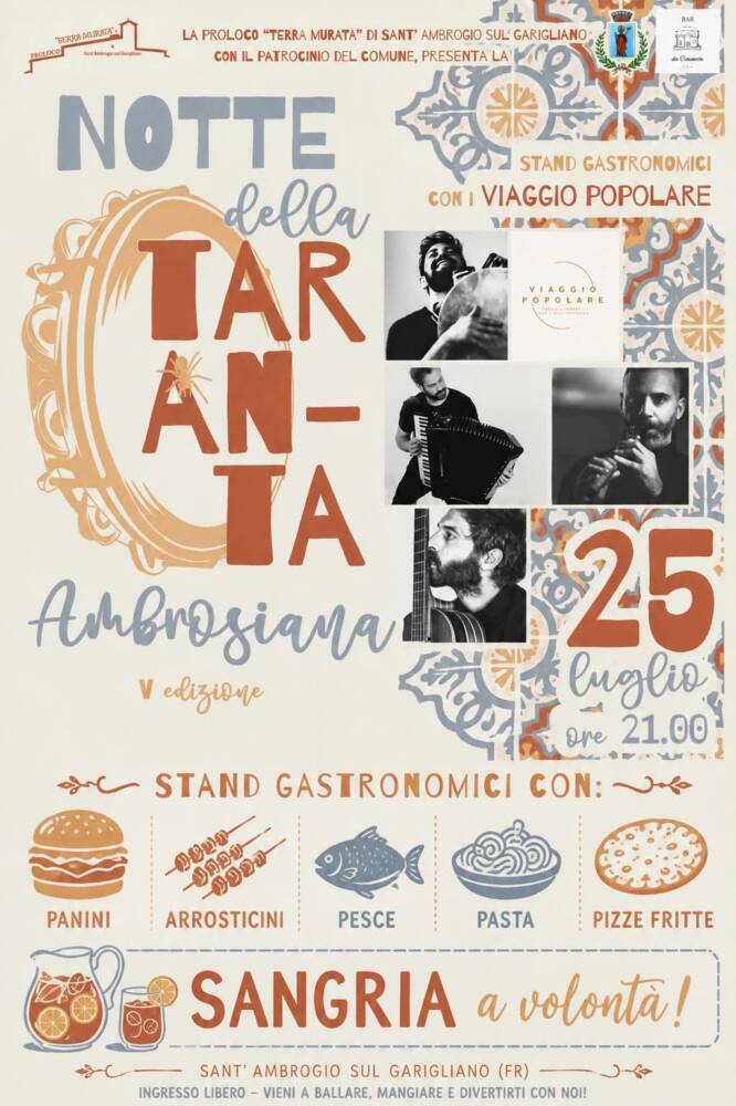 Musica e Spettacolo nel Lazio La Notte della Taranta Ambrosiana