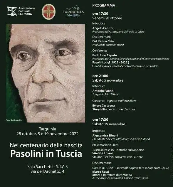 Tarquinia ricorda Pier Paolo Pasolini