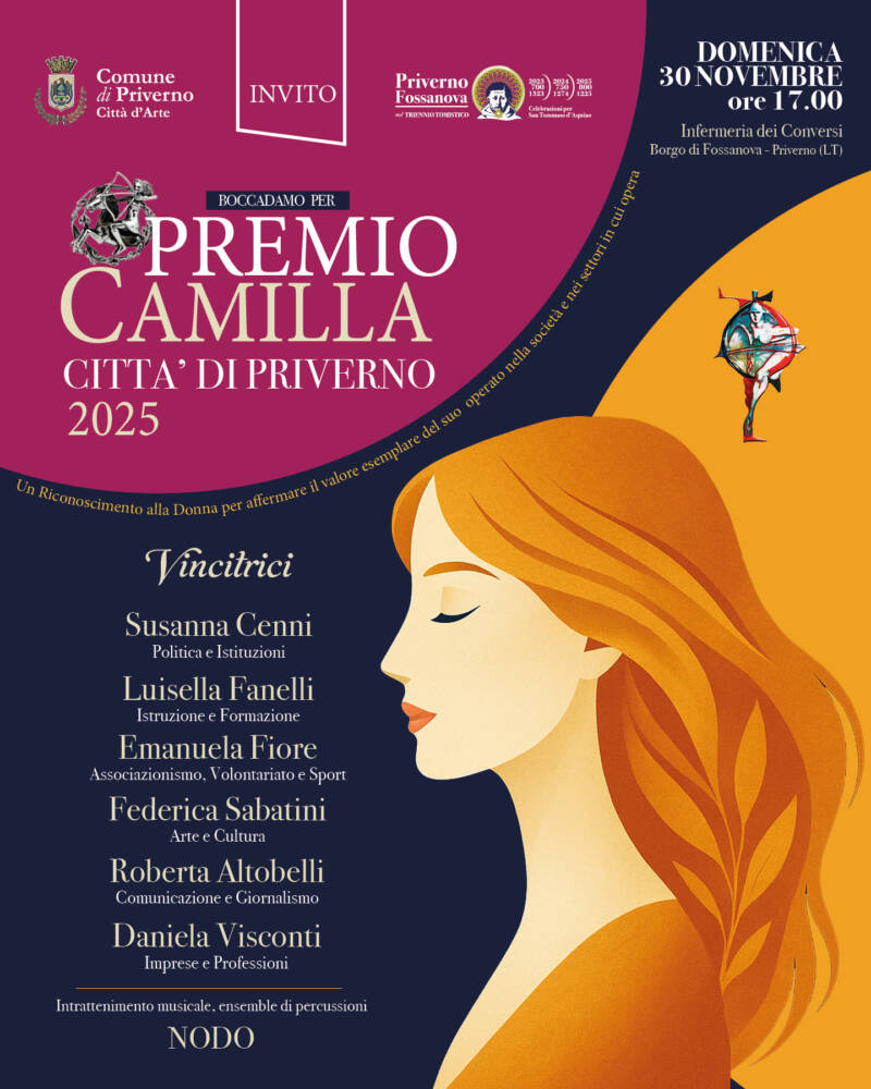 Premiazione Premio Camilla Città di Priverno