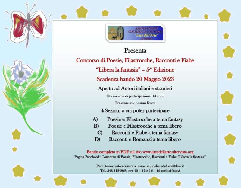 Concorso letterario Libera la fantasia 5^ Edizione