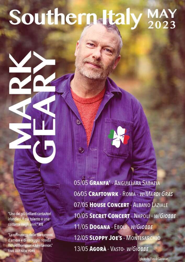 MarK Geary Dall'Irlanda al Granfà di Anguillara Sabazia. Venerdi 5 Maggio