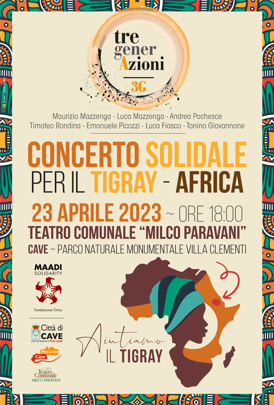 Solidarietà: a Cave concerto per il Tigray (Etiopia)