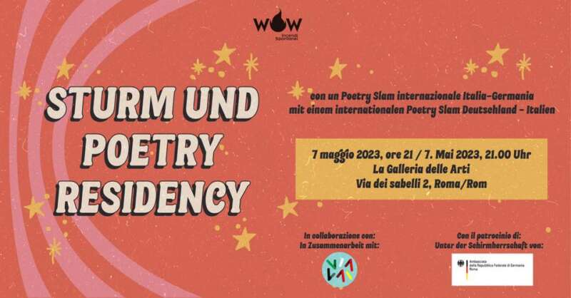 Sturm und poetry residency: Poetry Slam internazionale