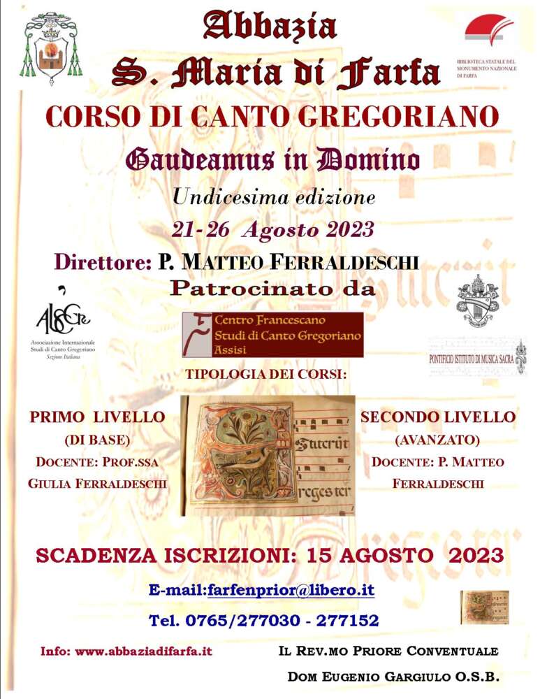 Corso di Canto Gregoriano