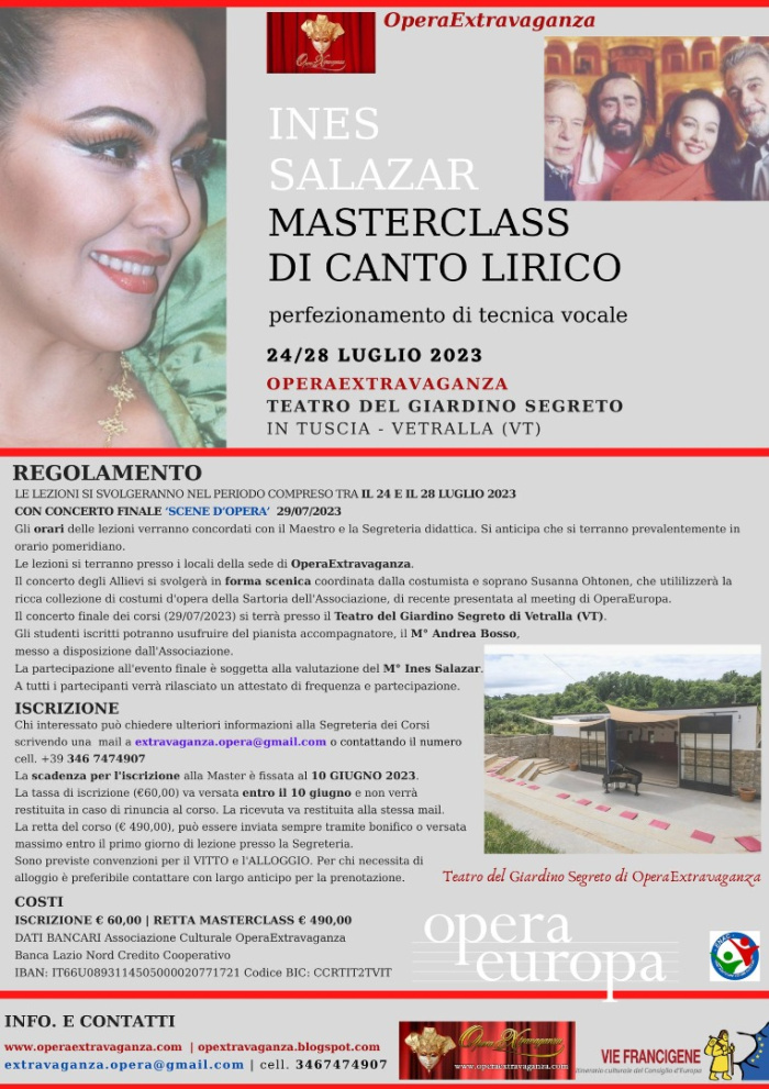 Masterclass di Canto Lirico