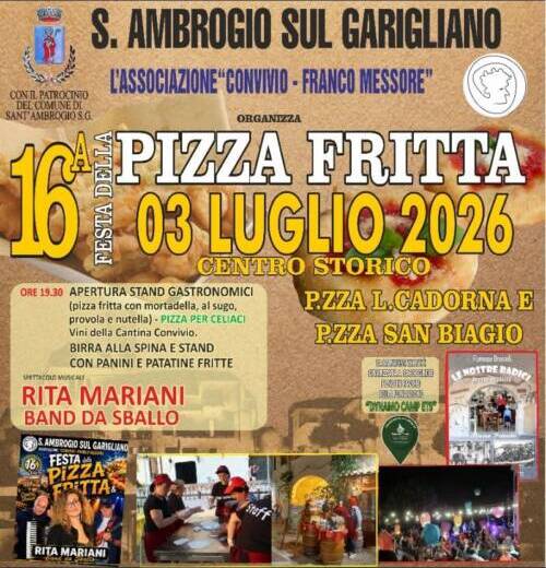 Musica, Spettacoli e Danza nel Lazio nel Lazio Sagra della Pizza Fritta