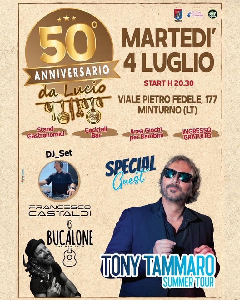 Tony Tammaro Summer Tour