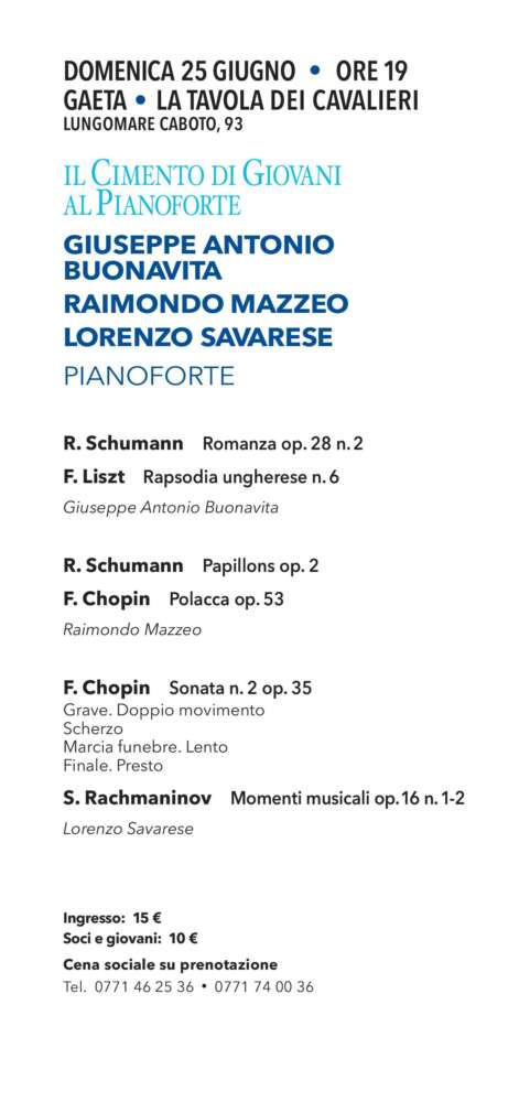 Il cimento di giovani al pianoforte