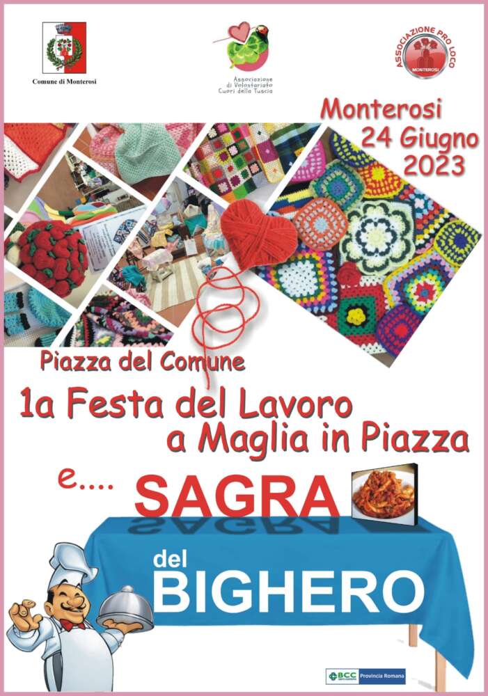 Festa del lavoro all'uncinetto con Sagra del Bighero