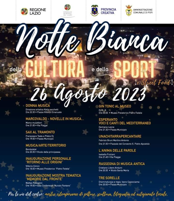 Notte bianca della cultura e dello sport