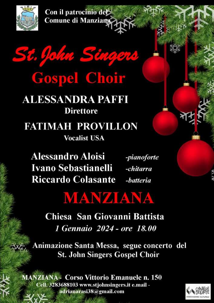 Gli spiritual e gospel dei St John’s Singers al Concerto di Capodanno