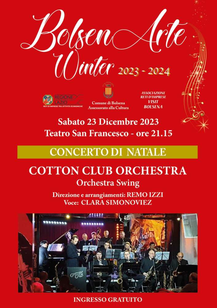 La Cotton Club Swing Orchestra in concerto a BolsenArte Winter