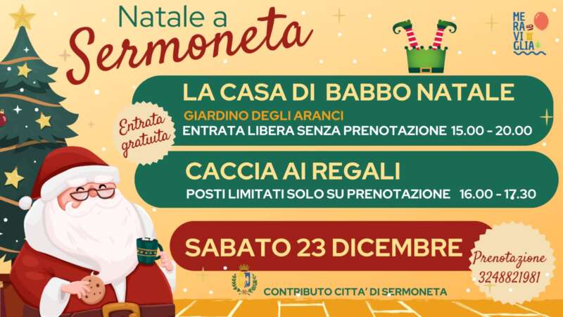 La casa di Babbo Natale e la caccia ai regali