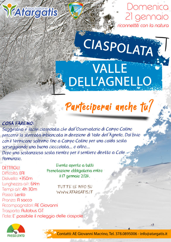 Ciaspolata a Valle dell'Agnello