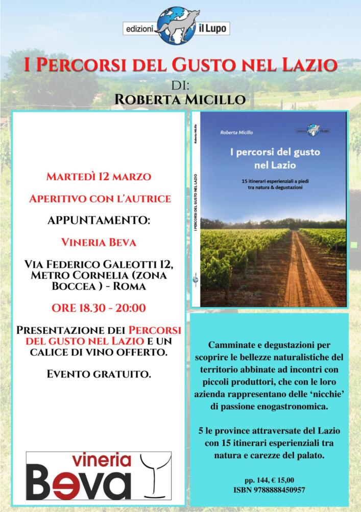 Presentazione del libro "I percorsi del gusto nel Lazio"