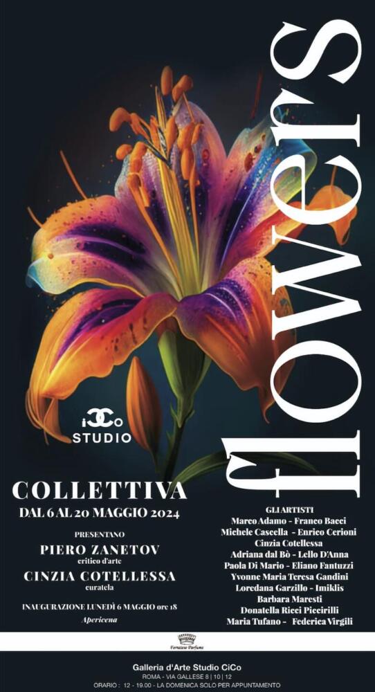 Flowers, la mostra d'arte collettiva alla Galleria CiCo