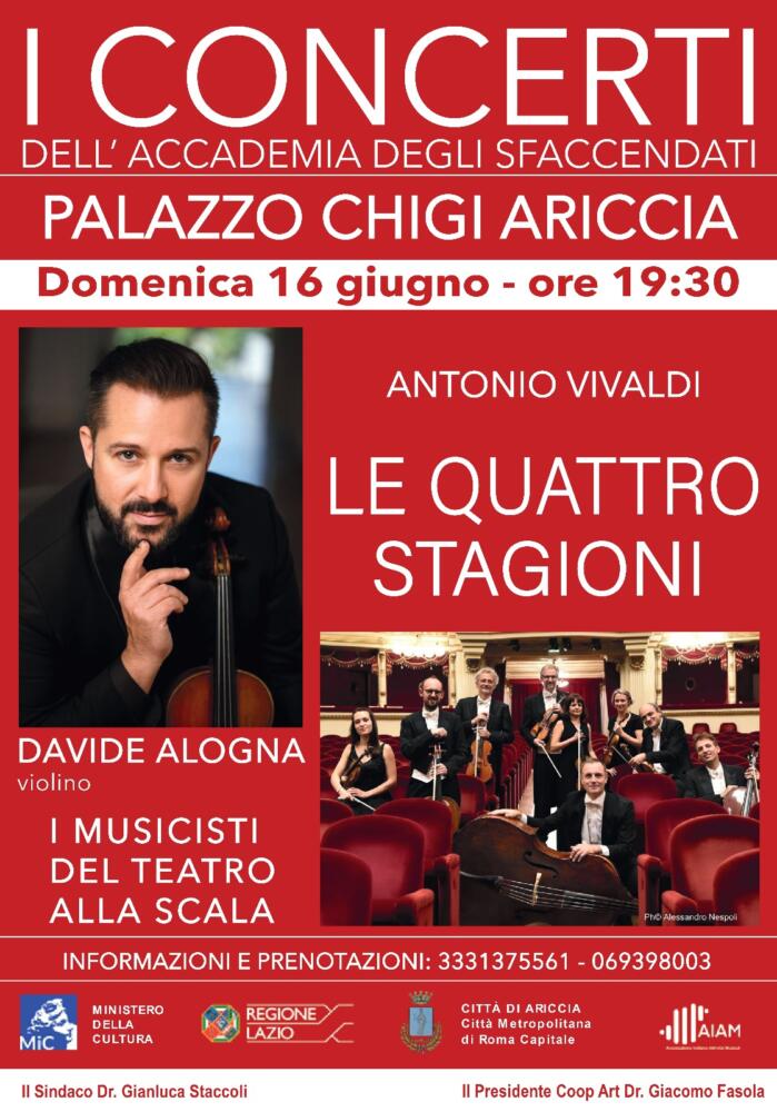 Il violinista Davide Alogna e l’ensemble di Musicisti della Scala