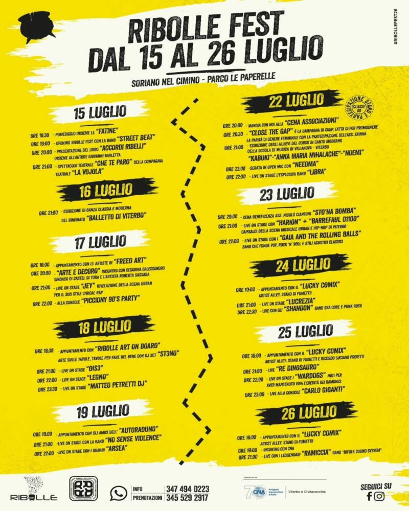 Musica, Spettacoli e Danza nel Lazio nel Lazio Ribolle Fest