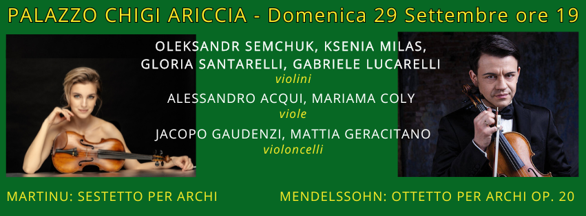 L’Ottetto per archi Op.20 di Mendelssohn e Souvenir de Florence di Ciaikovskij