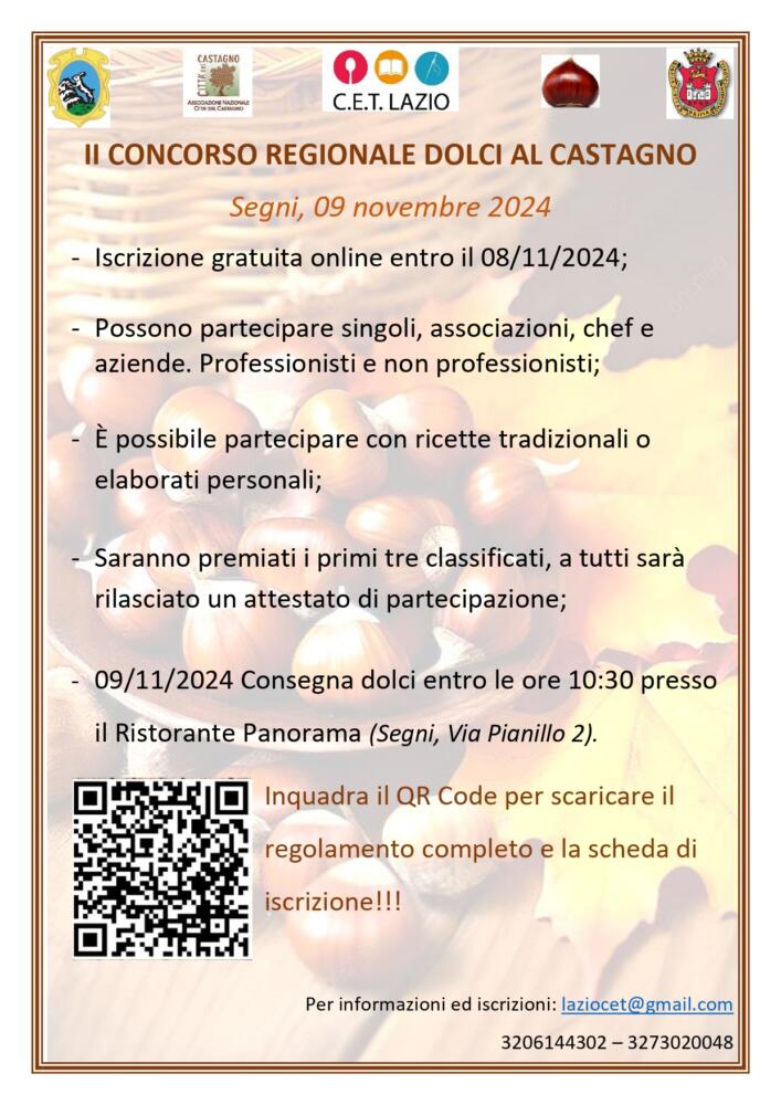 II Concorso Regionale Dolci al Castagno