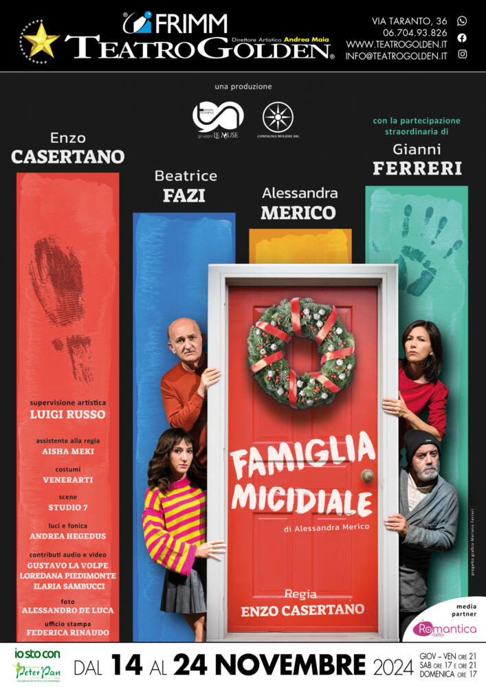 Arriva "Famiglia micidiale" al teatro Golden ...una commedia esplosiva