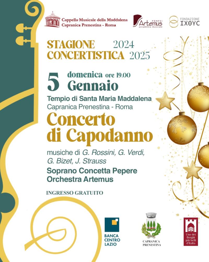 Concerto di Capodanno a Capranica Prenestina