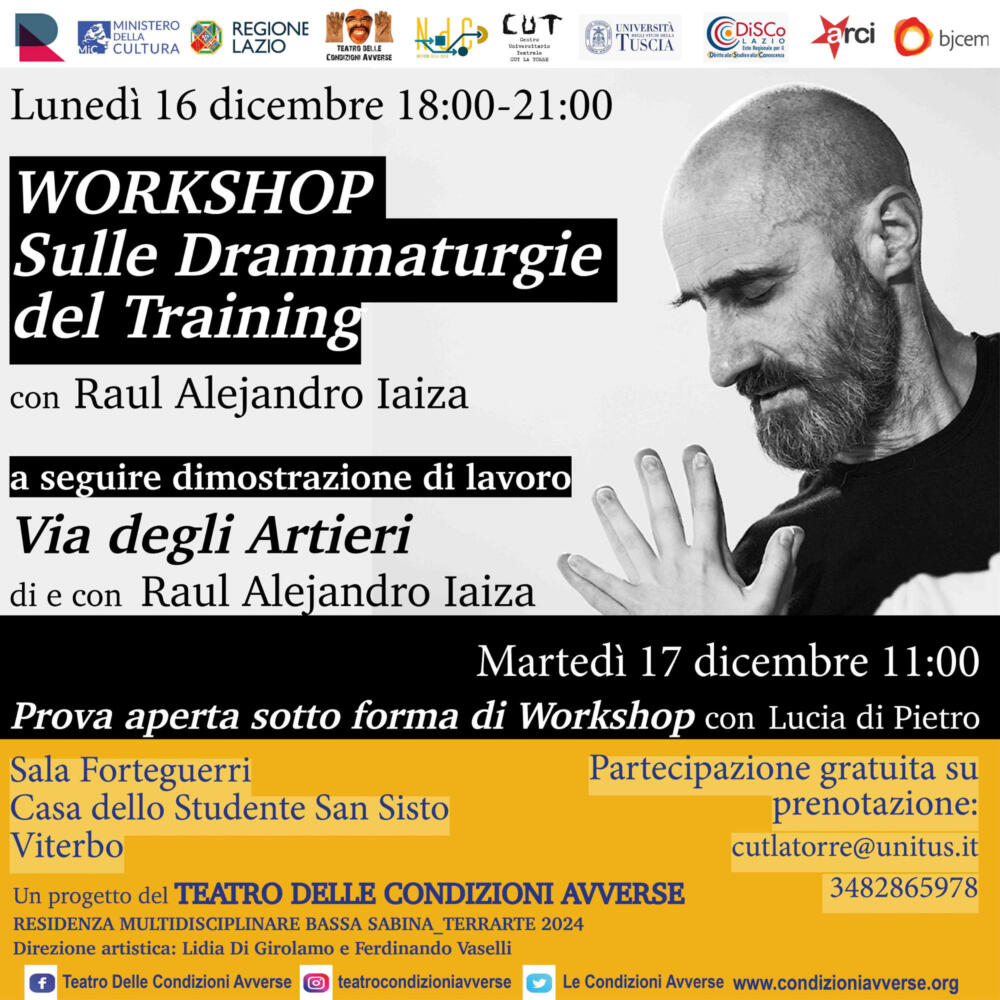 Raul Iaiza a TerrArte 2024: Laboratorio teatrale e performance