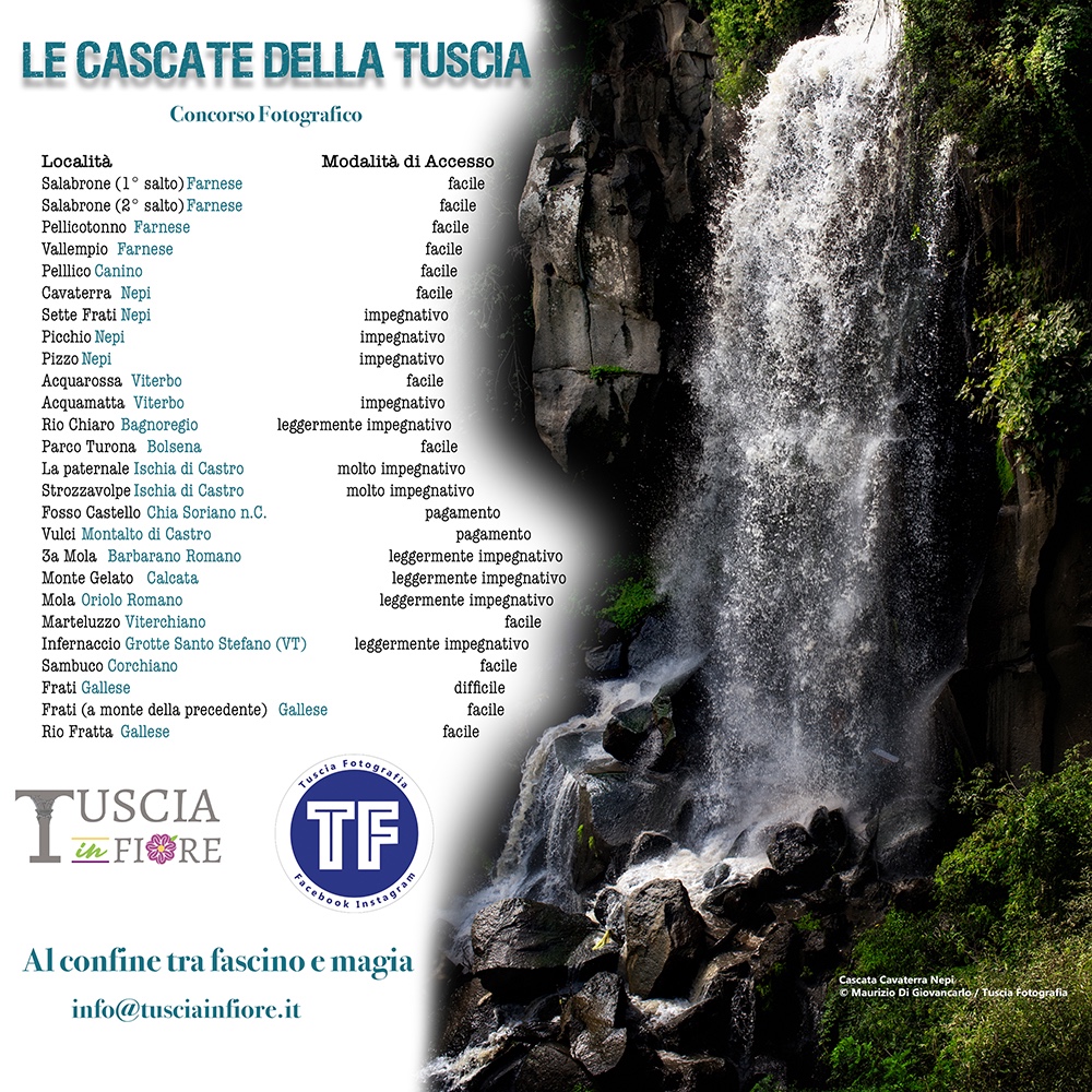 Concorso Fotografico.  Al confine tra Fascino e Magia: Le Cascate della Tuscia