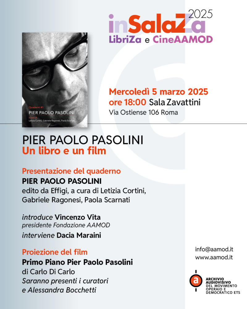 Pier Paolo Pasolini, un libro e un film