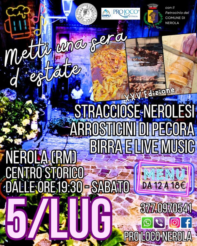 Stracciose Nerolesi e Arrosticini di pecora