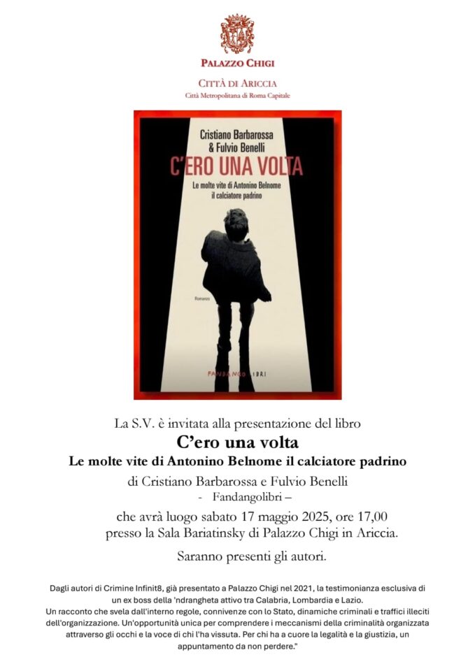 Presentazione del libro "C’ero una volta. Le molte vite di Antonino Belnome, il calciatore padrino"