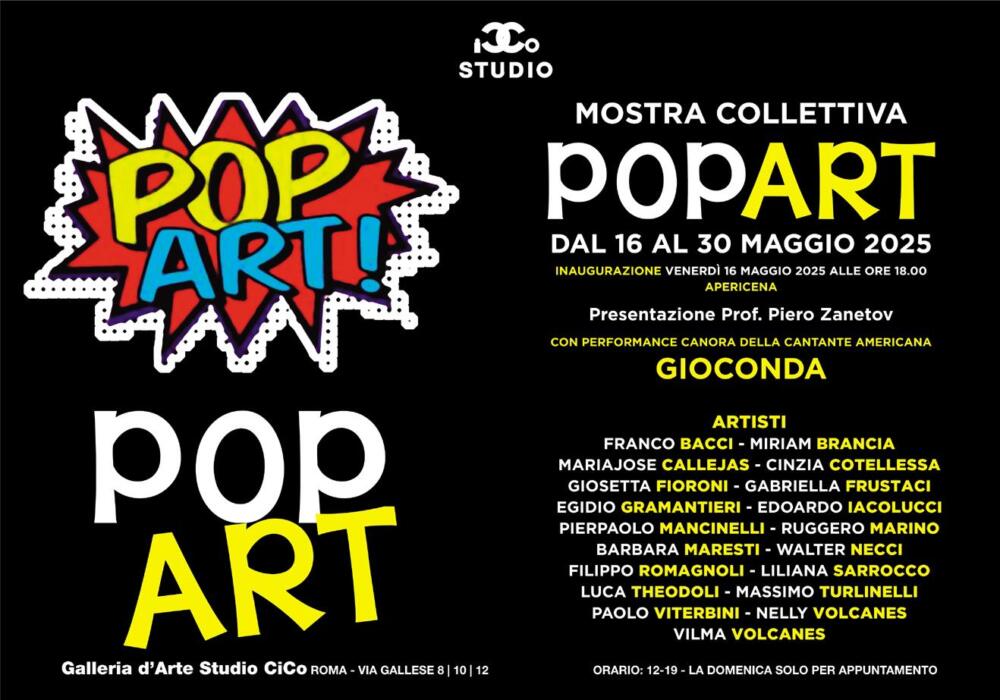 Pop Art, mostra collettiva alla Galleria CiCo