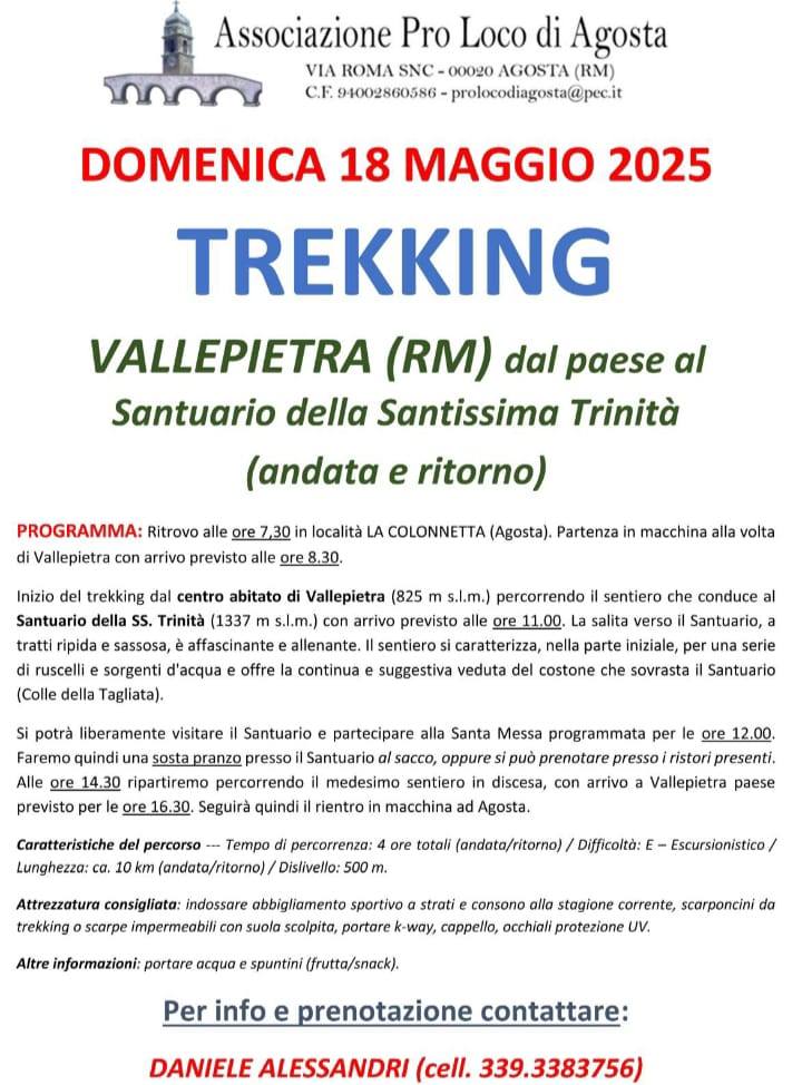 Trekking al Santuario della Santissima Trinità