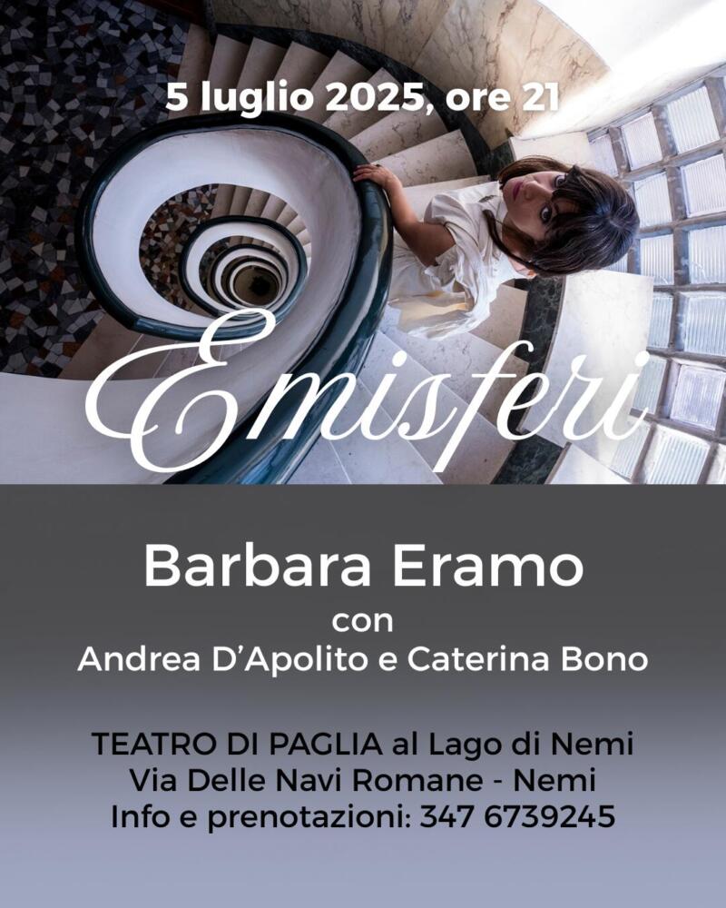 EMISFERI concerto di Barbara Eramo con Andrea D'Apolito e Caterina Bono