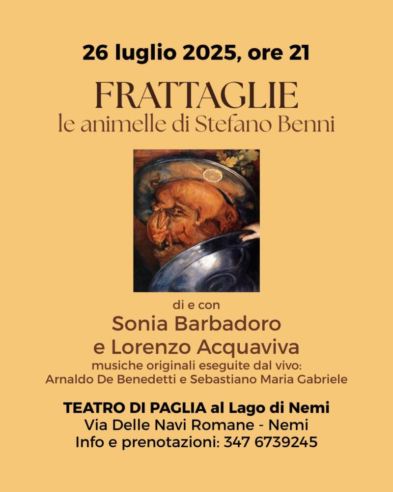 FRATTAGLIE le animelle di Stefano Benni di e con Sonia Barbadoro e Lorenzo Acquaviva