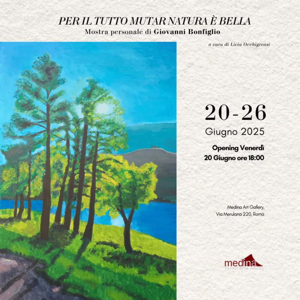 Mostra personale di Giovanni Bonfiglio “Per il tutto mutar natura è bella”