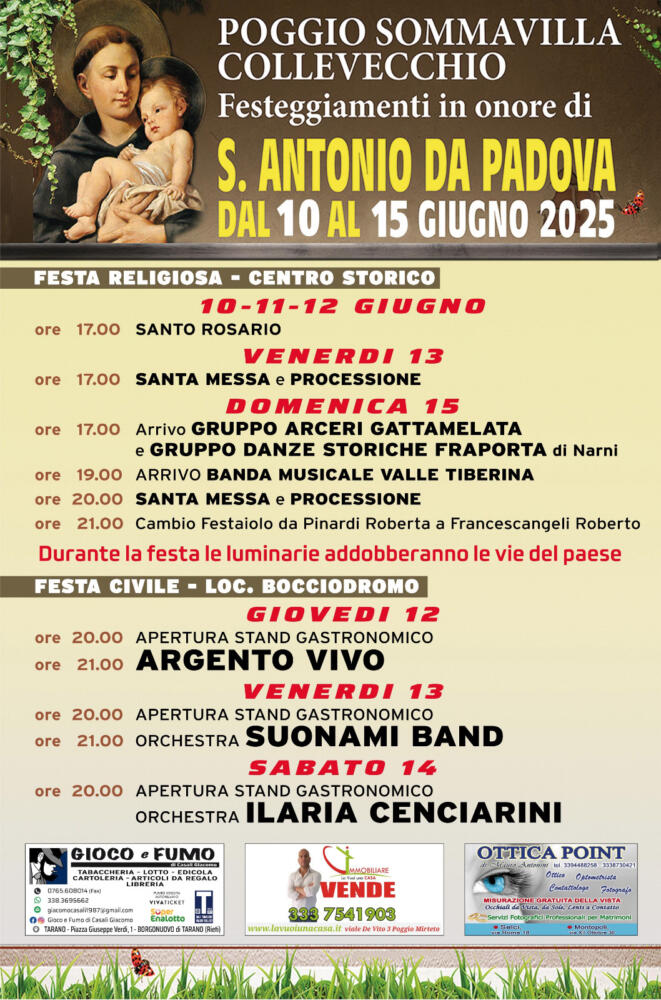 Festeggiamenti in onore di Sant'Antonio da Padova