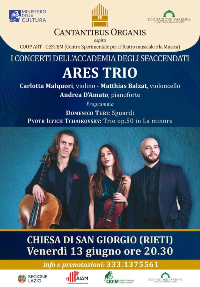 L’Ares Trio alla Chiesa di San Giorgio di Rieti