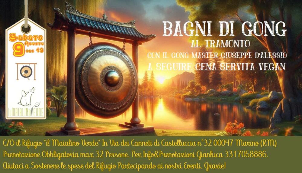 Bagno di Gong al tramonto