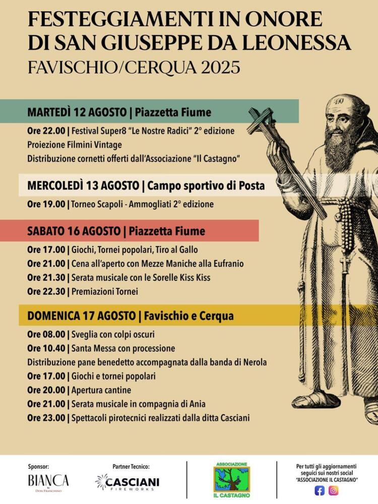 Festeggiamenti in onore di San Giuseppe da Leonessa